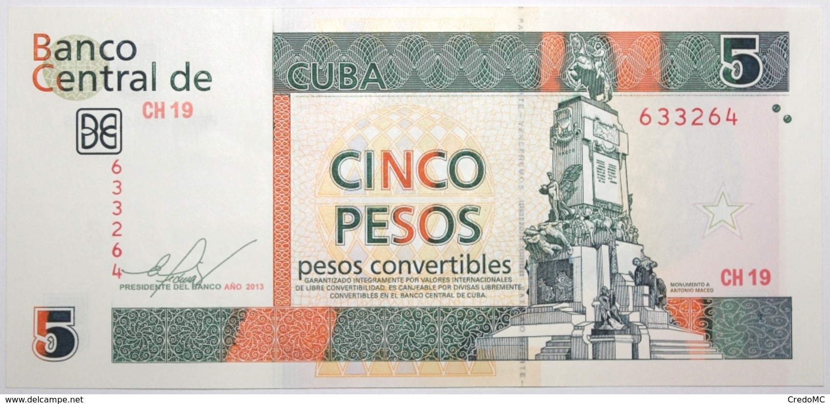 Cuba - 5 Pesos Convertibles - 2013 - PICK FX48 - NEUF - Cuba