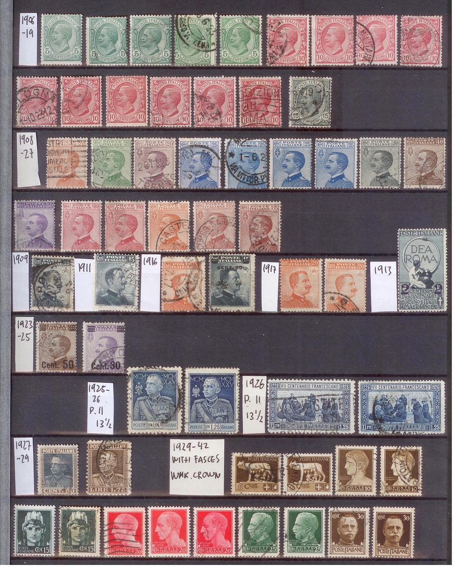 Italy Stamp Collection, 1862- , High Catalogue Value, FREE REGISTERED SHIPPING! - Lotti E Collezioni