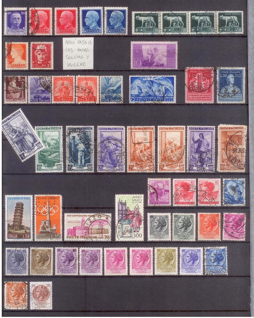 Italy Stamp Collection, 1862- , High Catalogue Value, FREE REGISTERED SHIPPING! - Lotti E Collezioni