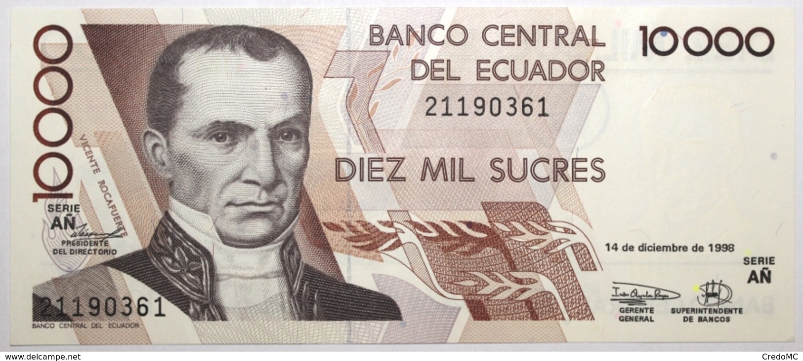 Équateur - 10000 Sucres - 1998 - PICK 127c - NEUF - Equateur