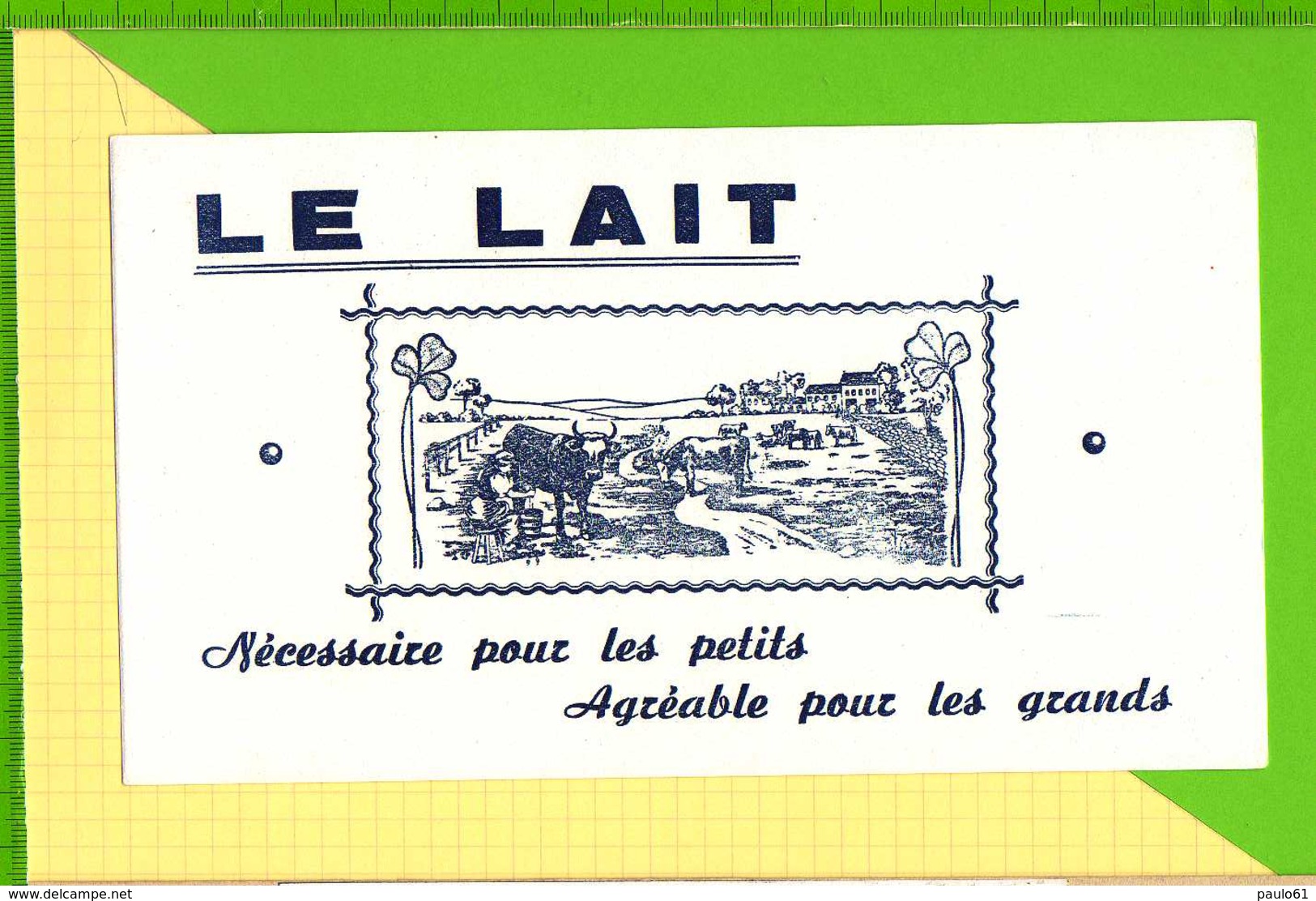 BUVARD & Blotting Paper : Le Lait  Vaches - Produits Laitiers