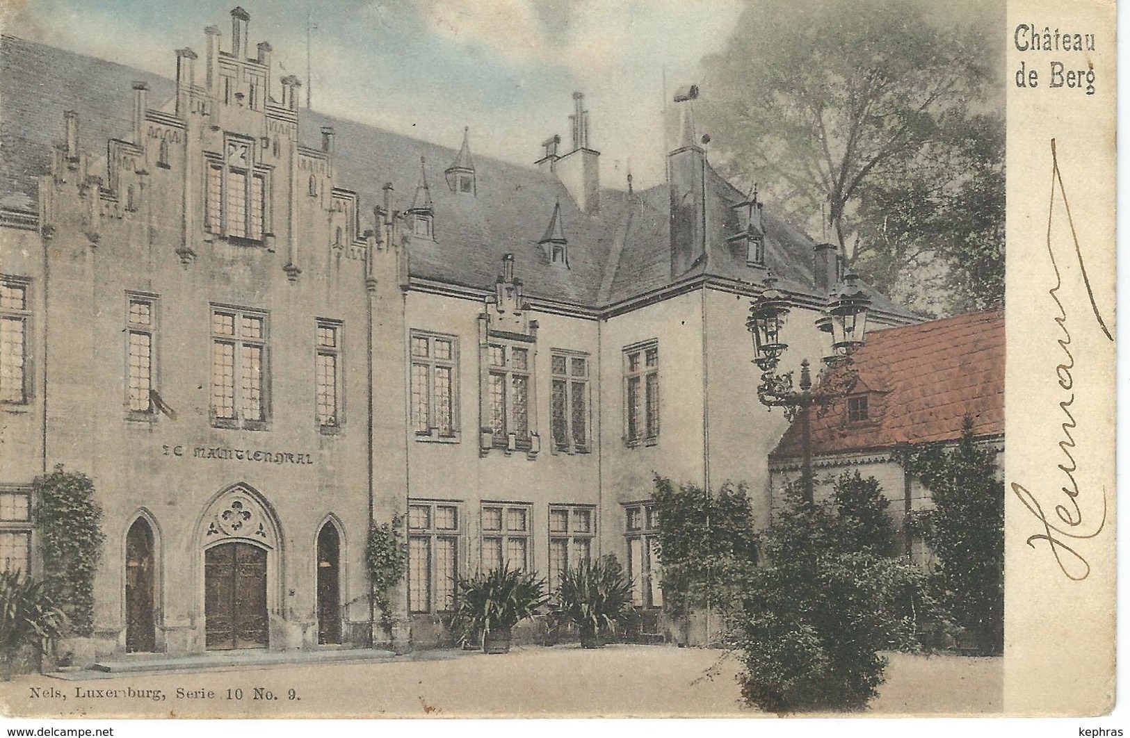 Chateau De BERG - Nels Luxembourg Série 10 N° 9 - RARE VARIANTE COLORISEE - Cachet De La Poste 1904 - Colmar – Berg