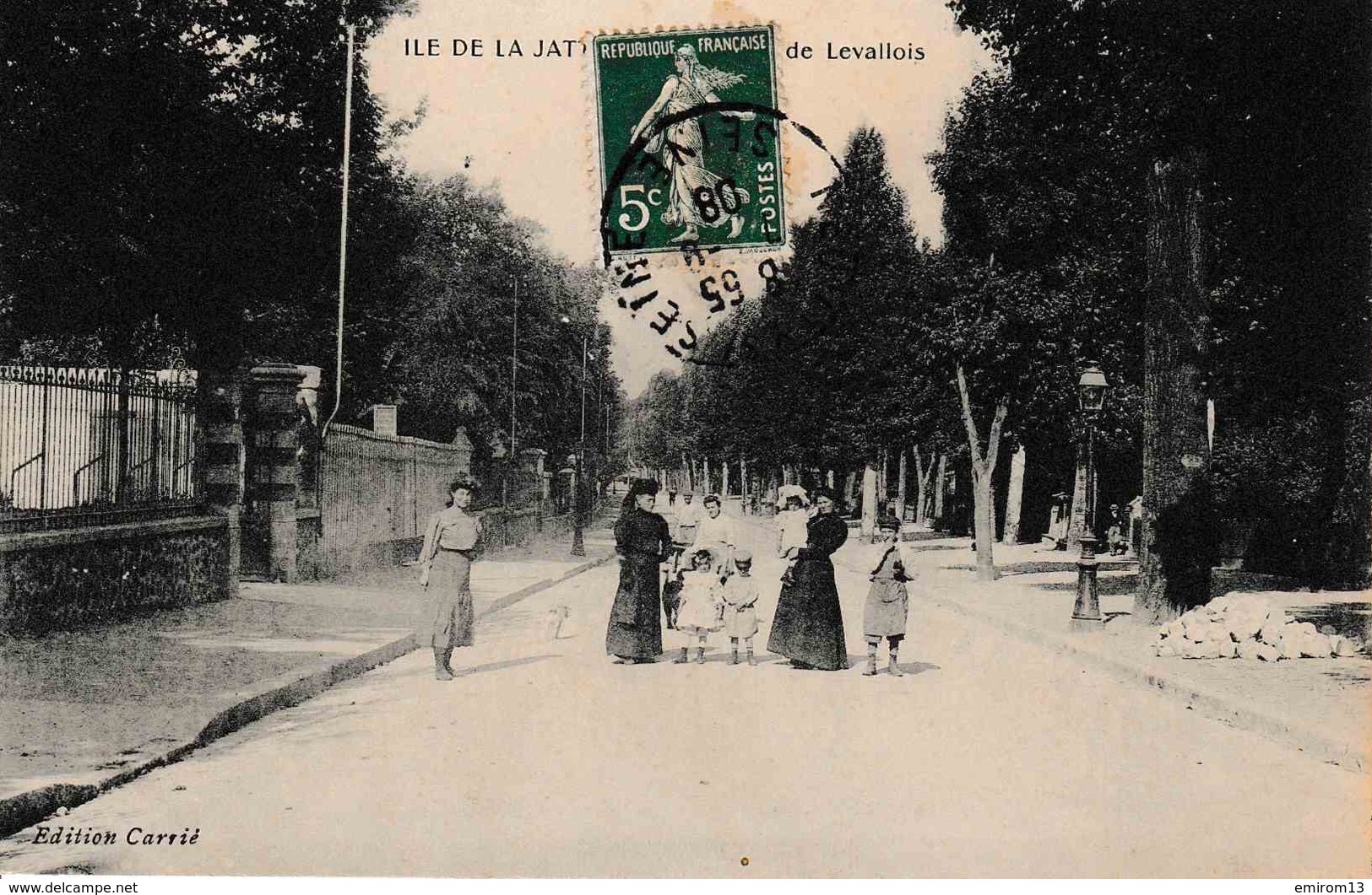 [92] Île De La Jatte Boulevard De Levallois Perret édit Carrié Femmes Animation !! - Neuilly Sur Seine