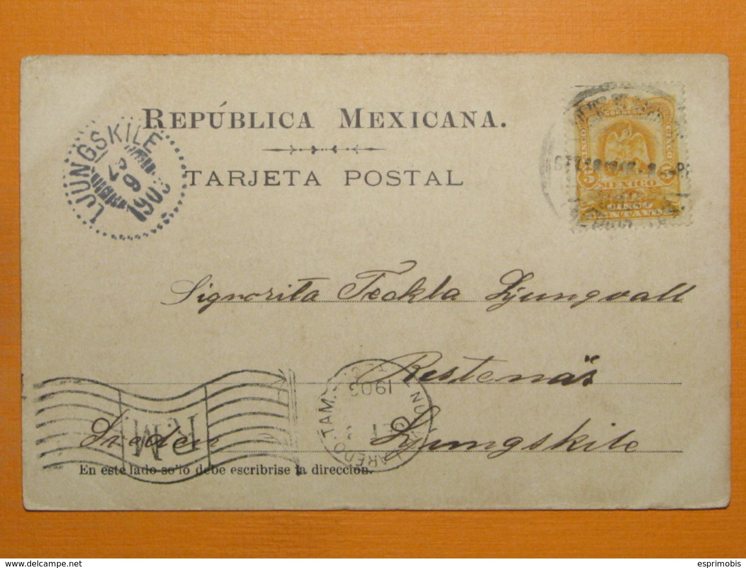 #63230, Mexico, Tampico, Used 1903 - Messico