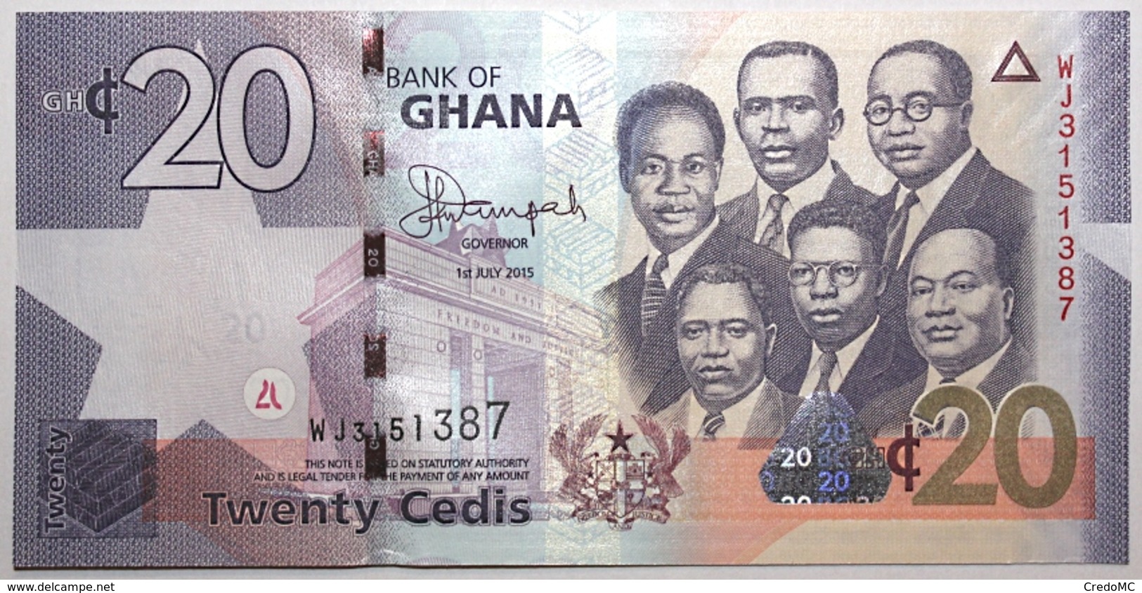 Ghana - 20 Cedis - 2015 - PICK 40f - NEUF - Ghana