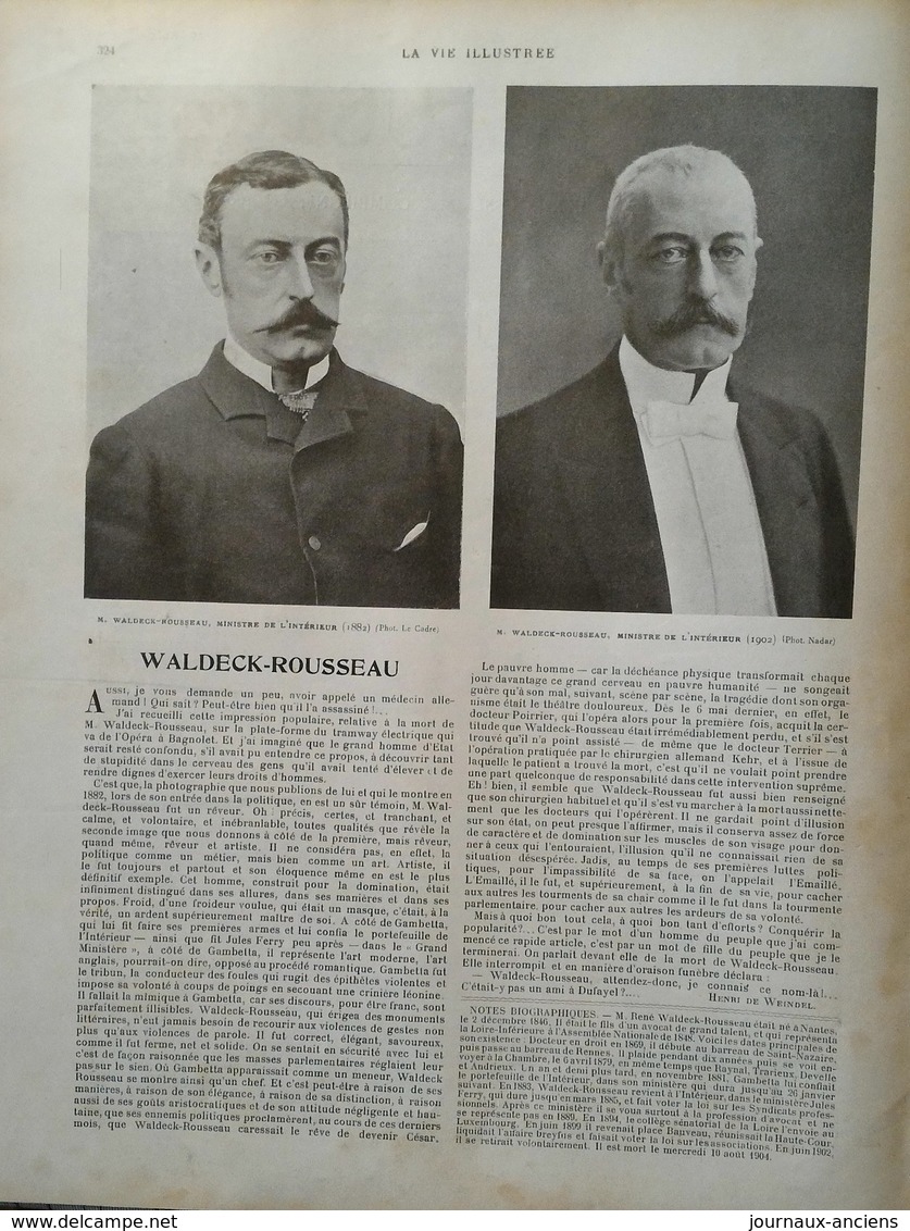 1904 MORT DE WALDECK ROUSSEAU -  COMPIÉGNE - PARC DU CHATEAU - CASTELJOLI MAISON DE CORBEIL - 1900 - 1949