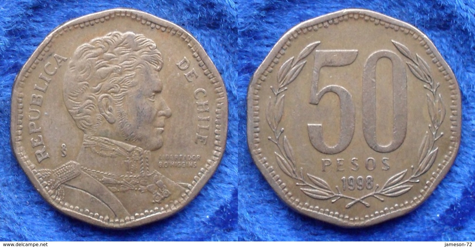 CHILE - 50 Pesos 1998 KM# 219.2 Monetary Reform (1975) America - Edelweiss Coins - Chile