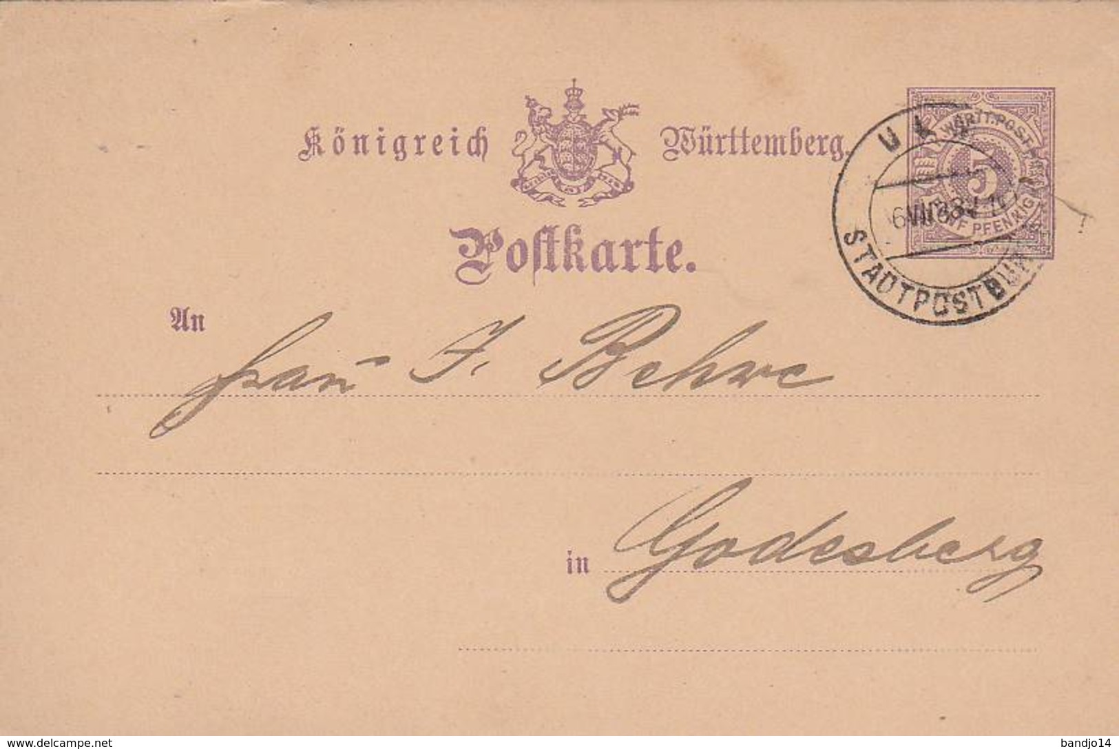 Wurttemberg - Entier Postal - Andere & Zonder Classificatie