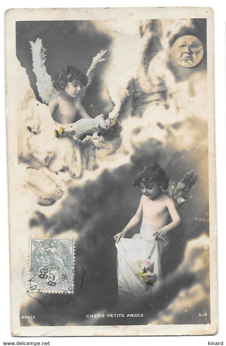 CPA...ENFANT....  ARTISTIQUE..    CHER PETITS  ANGES ET LEUR POUPEE ...TBE ..1906.SCAN - Portraits