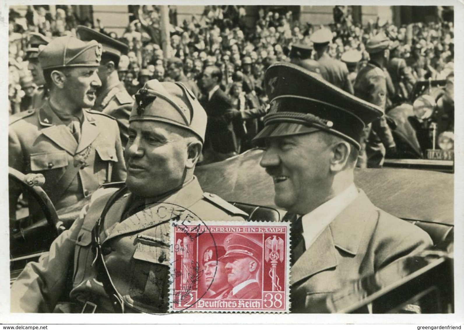 49308 Germany Reich Maximum Hitler+mussolini Postmark First Day !!! Munchen  30.1.1941  (mi-763) - Briefe U. Dokumente