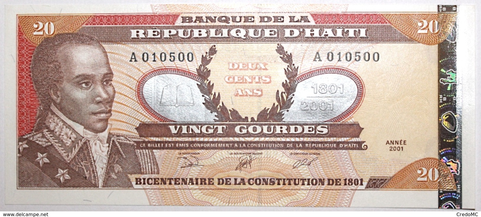 Haïti - 20 Gourdes - 2001 - PICK 271 - NEUF - Haiti