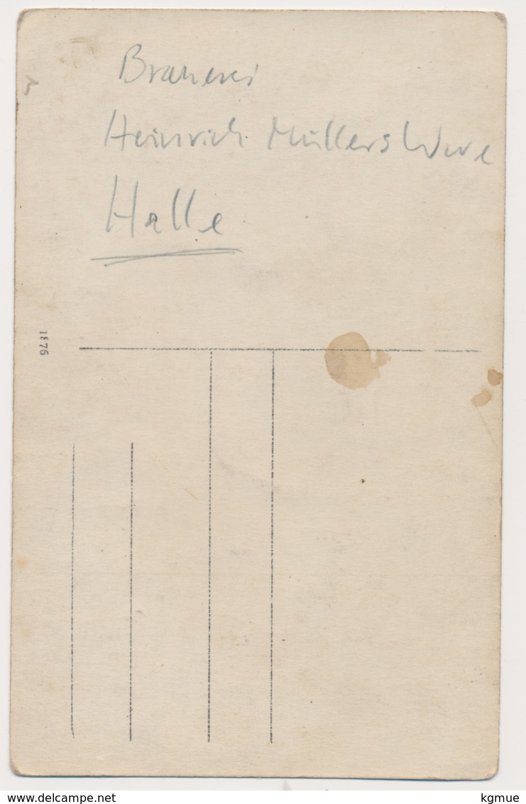 Original Foto - Halle - Ca. 1910 - Metallschild Heinrich Müllers Witwe - Brauerei Brauwesen Werbung - Halle (Saale)