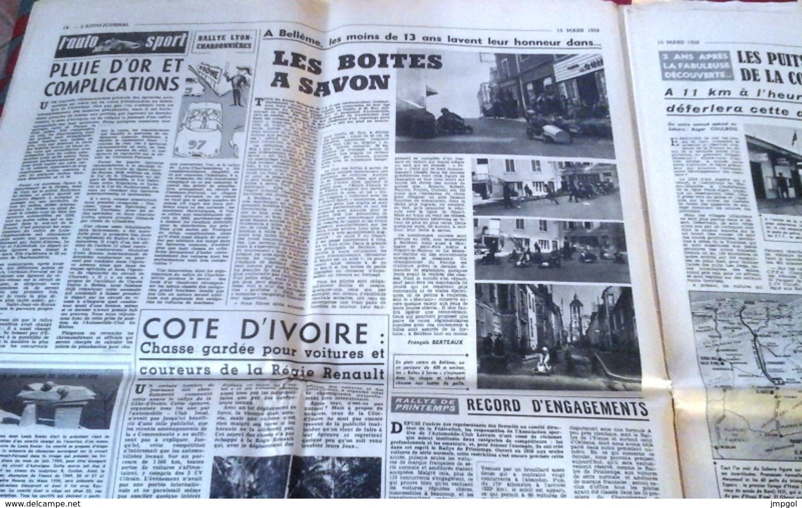 L'Auto Journal N°218 Mars 1959 Essai Renault Dauphine 1959 Boîte à Savon Bellème Pétrole Sahara Royan Rimini - Auto