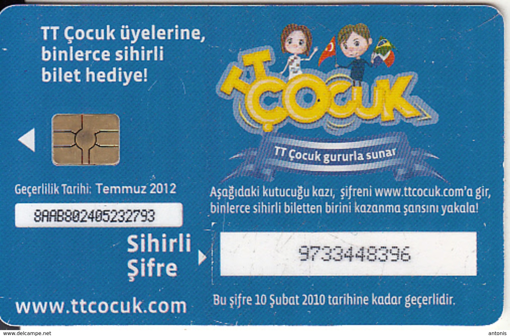 TURKEY(chip) - Disney Live, TT Cocuk, Exp.date 07/12, Used - Turquie