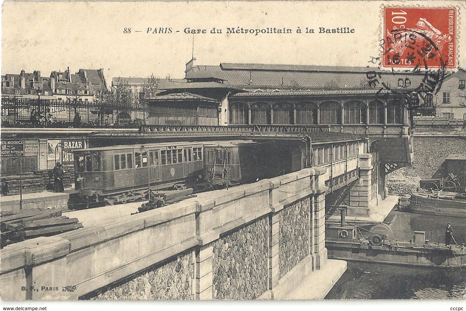 CPA Paris Gare Du Métropolitain à La Bastille - Arrondissement: 12