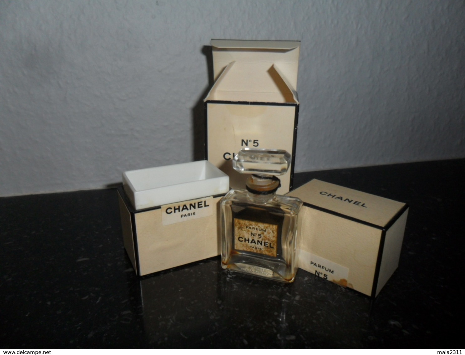 ANCIEN FLACON    CHANEL N° 5   /   PF  7 ML  /  VIDE / AVEC BT - Frascos (vacíos)