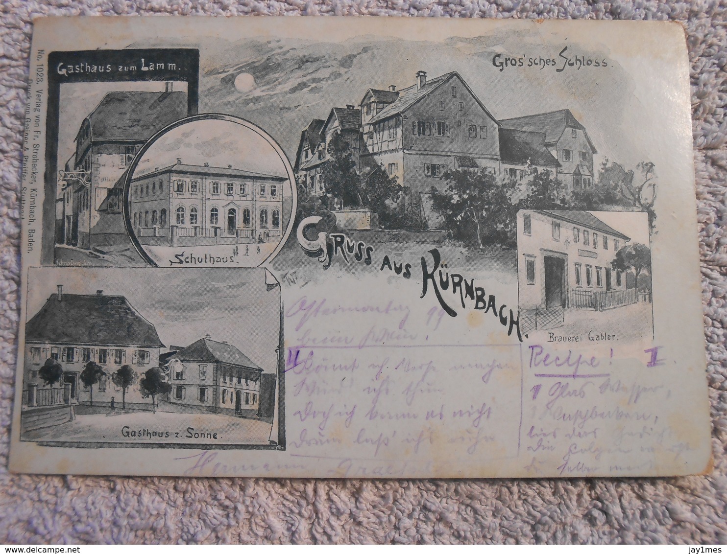 Ak Gruss Aus Kurnbach 1899 Stempel Zug - Autres & Non Classés