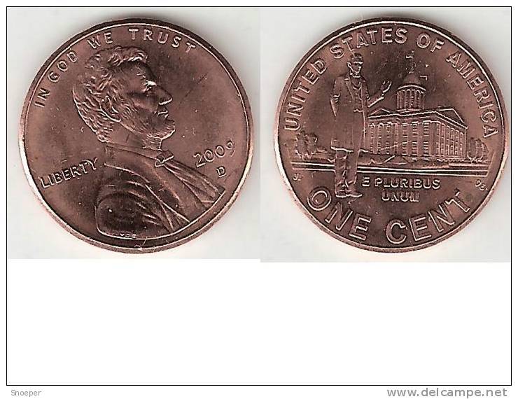 Usa 1 Cent 2009 D  Lincoln Professional Live  Unc - 1959-…: Lincoln, Memorial Reverse