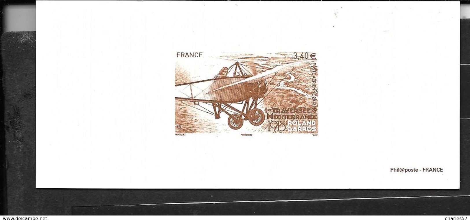 France: Reprise Du Timbre N° Y & T PA 77 "Roland Garros" - Documents Of Postal Services