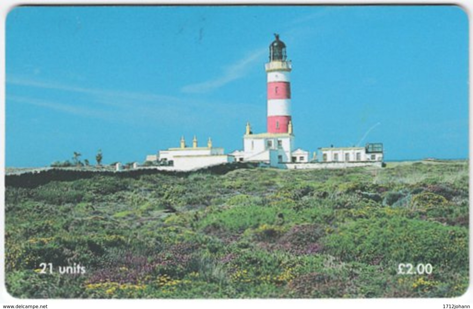 ISLE OF MAN A-038 Chip Telecom - Landscape, Coast, Lighthouse - Used - [ 6] Isle Of Man