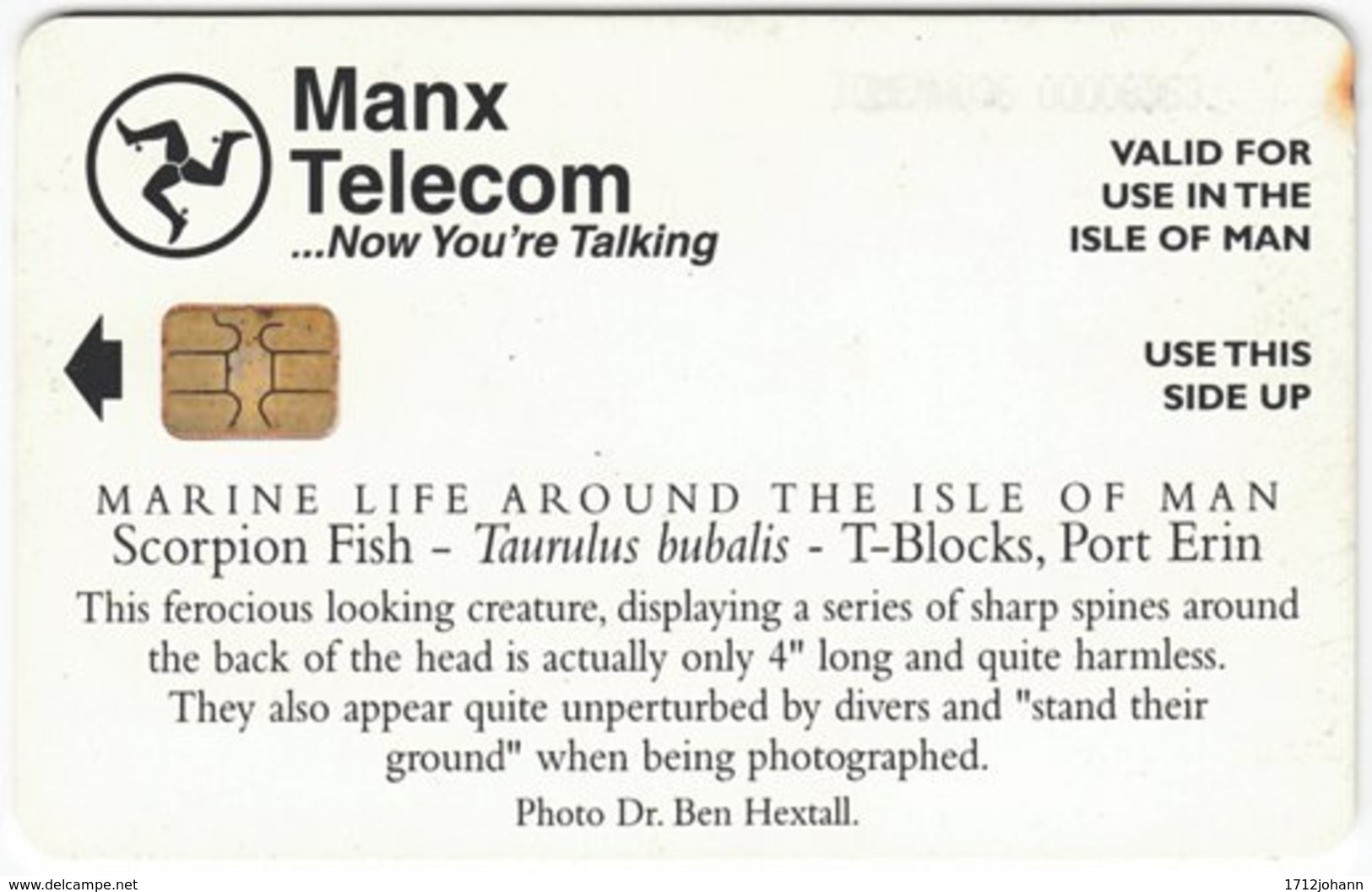 ISLE OF MAN A-048 Chip Telecom - Animal, Sea Life, Fish - Used - [ 6] Isle Of Man