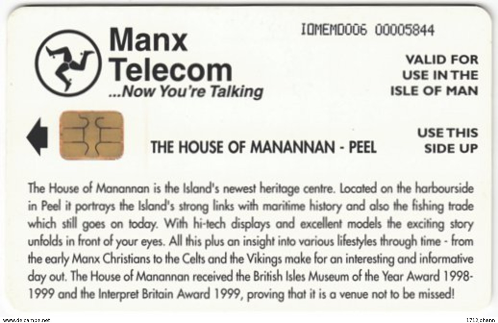 ISLE OF MAN A-049 Chip Telecom - Used - [ 6] Isle Of Man