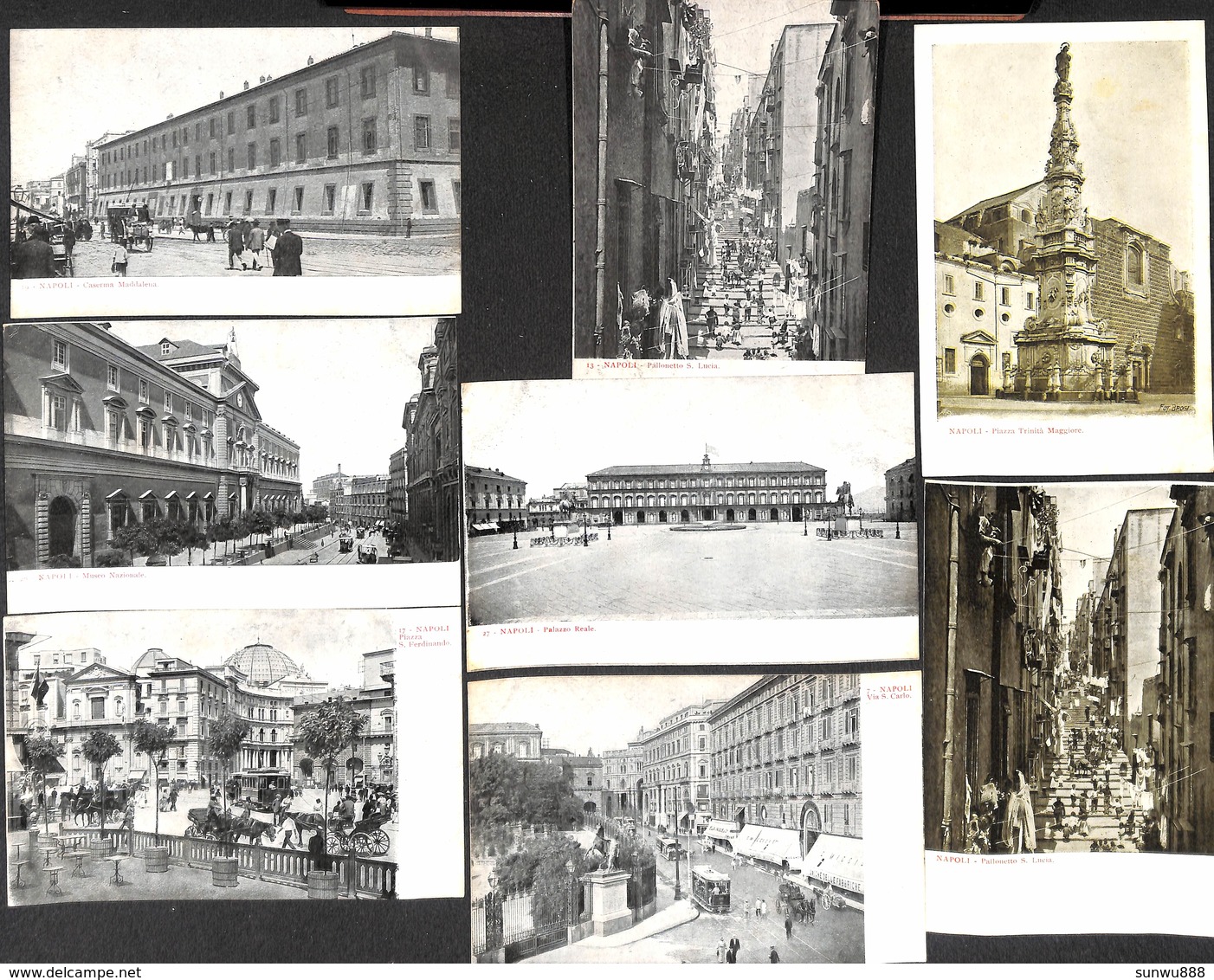 Napoli - Lot Of 44 Postcards (animation, Tram Tramway,... See All Scans, Gentle Price) - Napoli