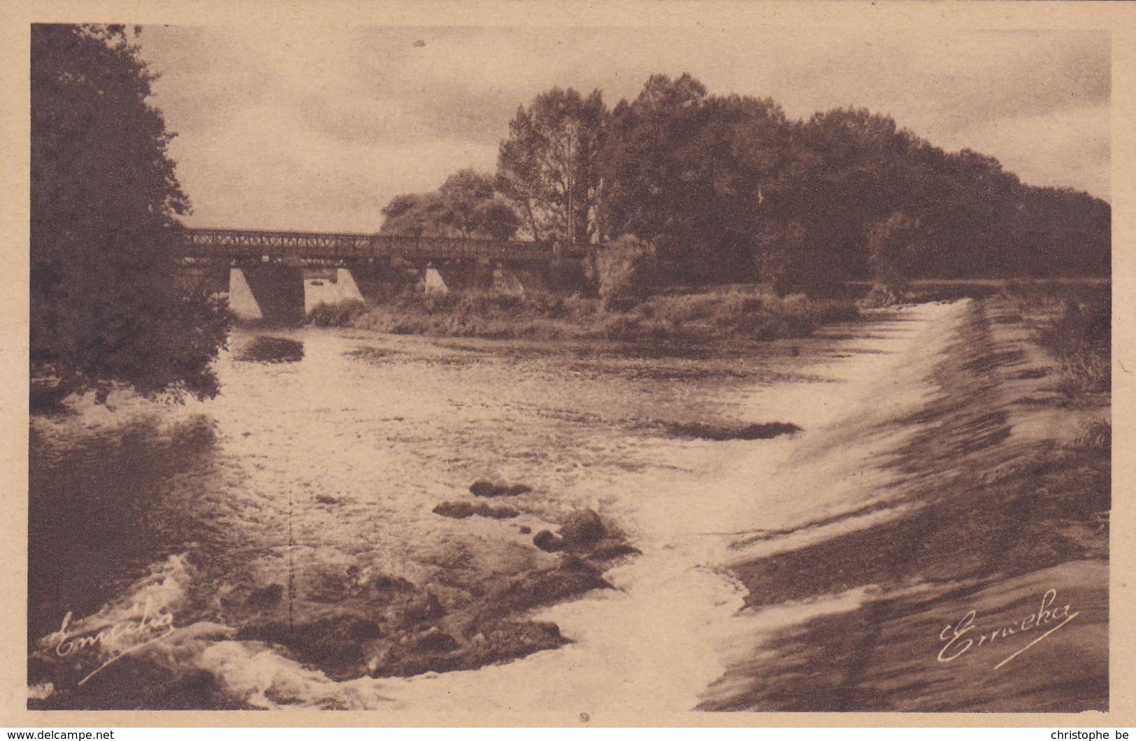 Tierce, Le Pont Sur La Sarthe Et Les Chutes D'eau De La Vidange (pk65022) - Tierce