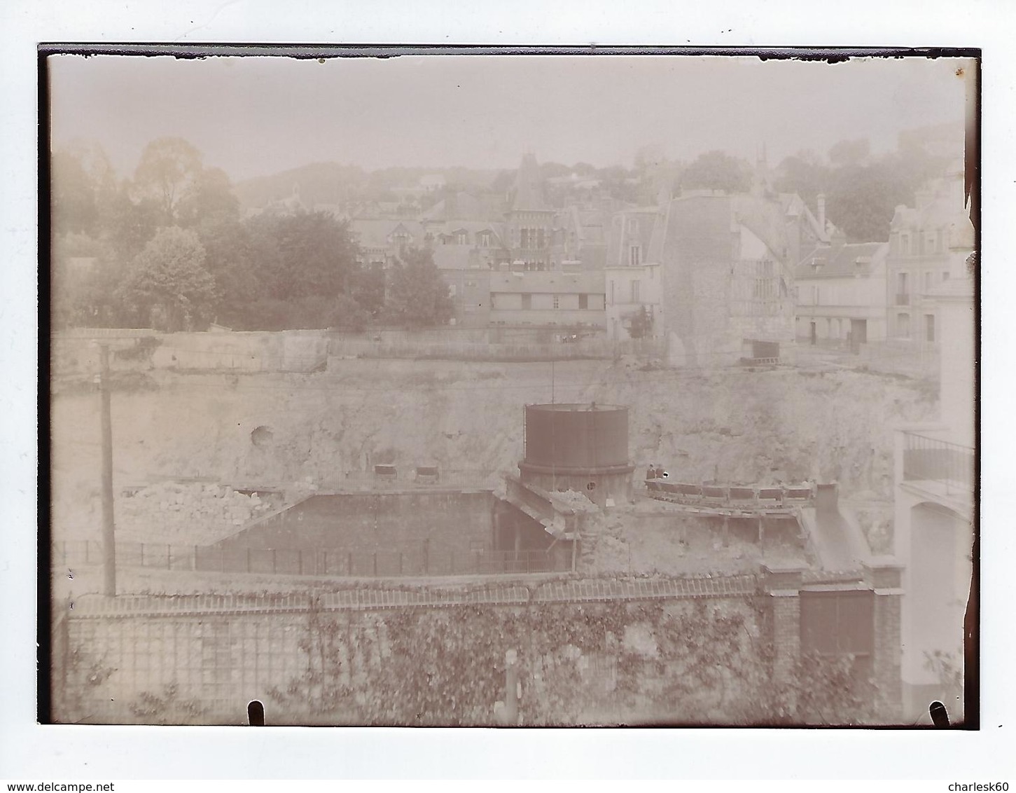 Photographie Ancienne - Photo - Rouen - Travaux - Gare SNCF - Rive Droite - Juillet 1913 - Luoghi