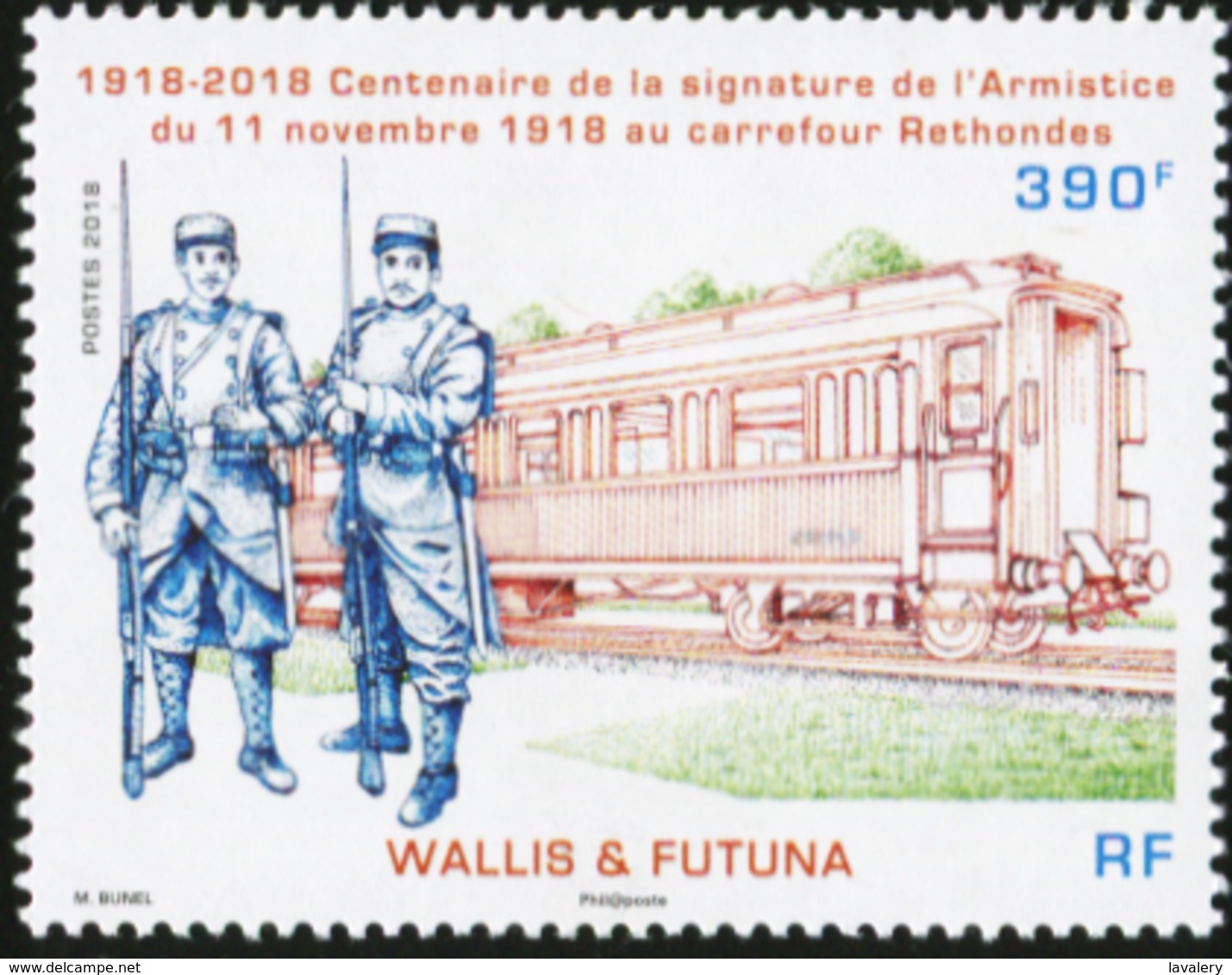 WALLIS AND FUTUNA 2018 Centenary Of The End Of World War I Railways Trains MNH - WW1