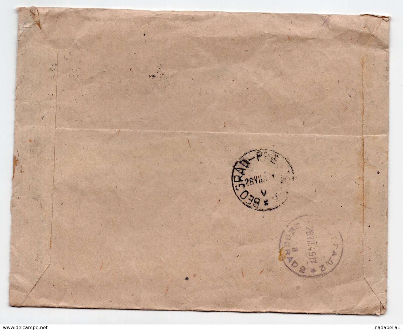 1949 YUGOSLAVIA, SLOVENIA, ZALEC TO BELGRADE, REGISTERED COVER - Briefe U. Dokumente