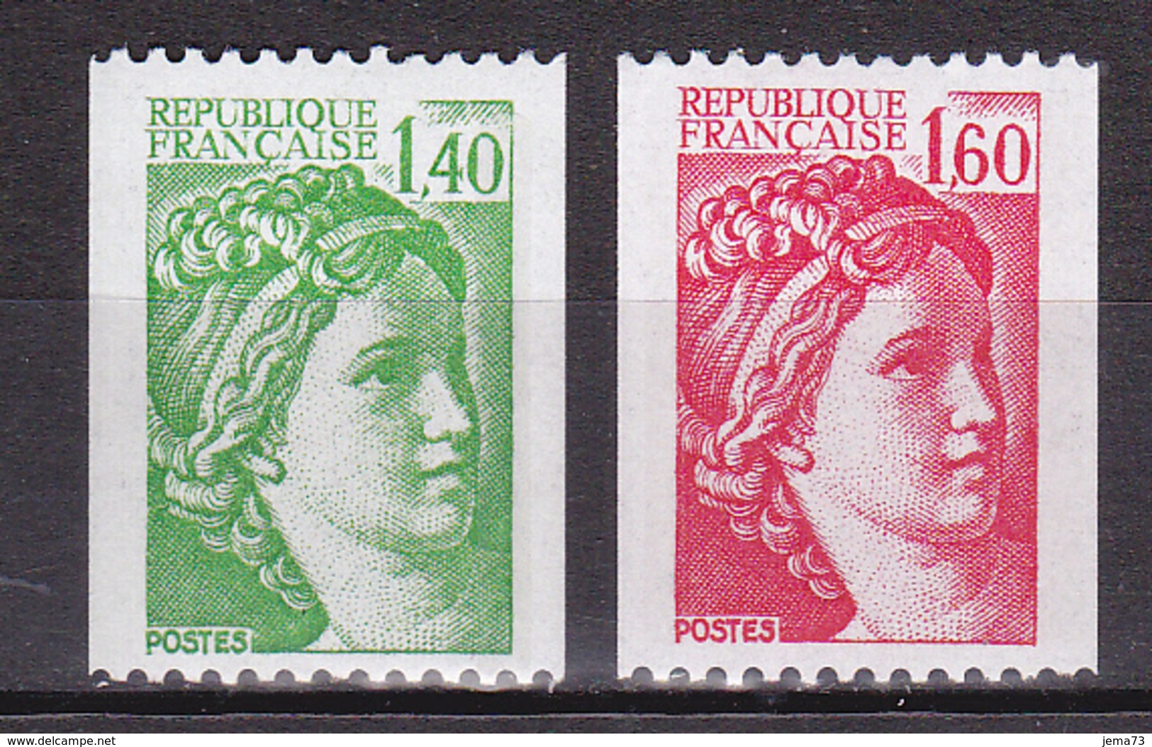 N° 2157 Et 2158 Type Sabine Légende République Française 1 Timbre Neuf Sans Charnière - Unused Stamps