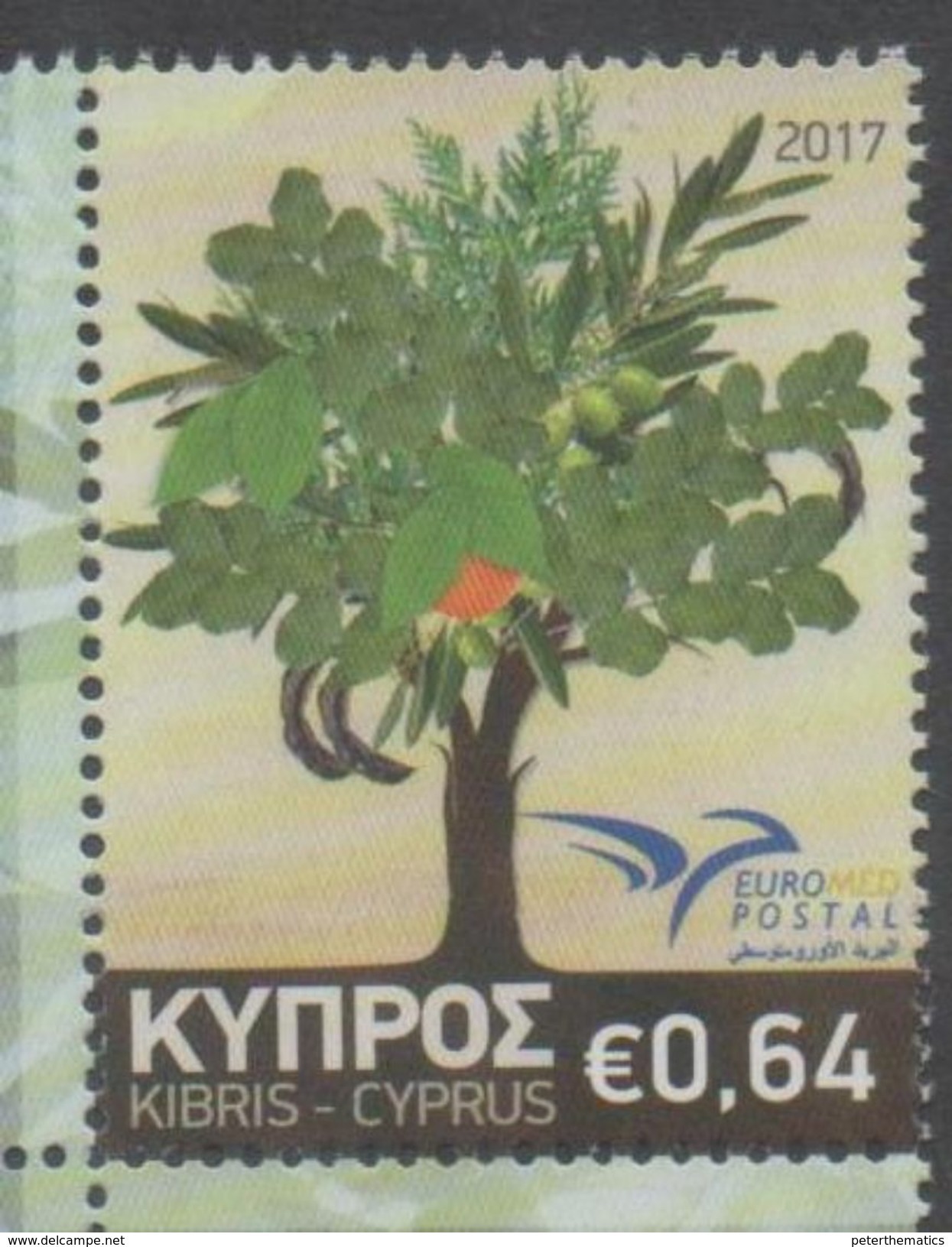 CYPRUS, 2017, MNH, JOINT ISSUE, EUROMED ,TREES, 1v - Gezamelijke Uitgaven