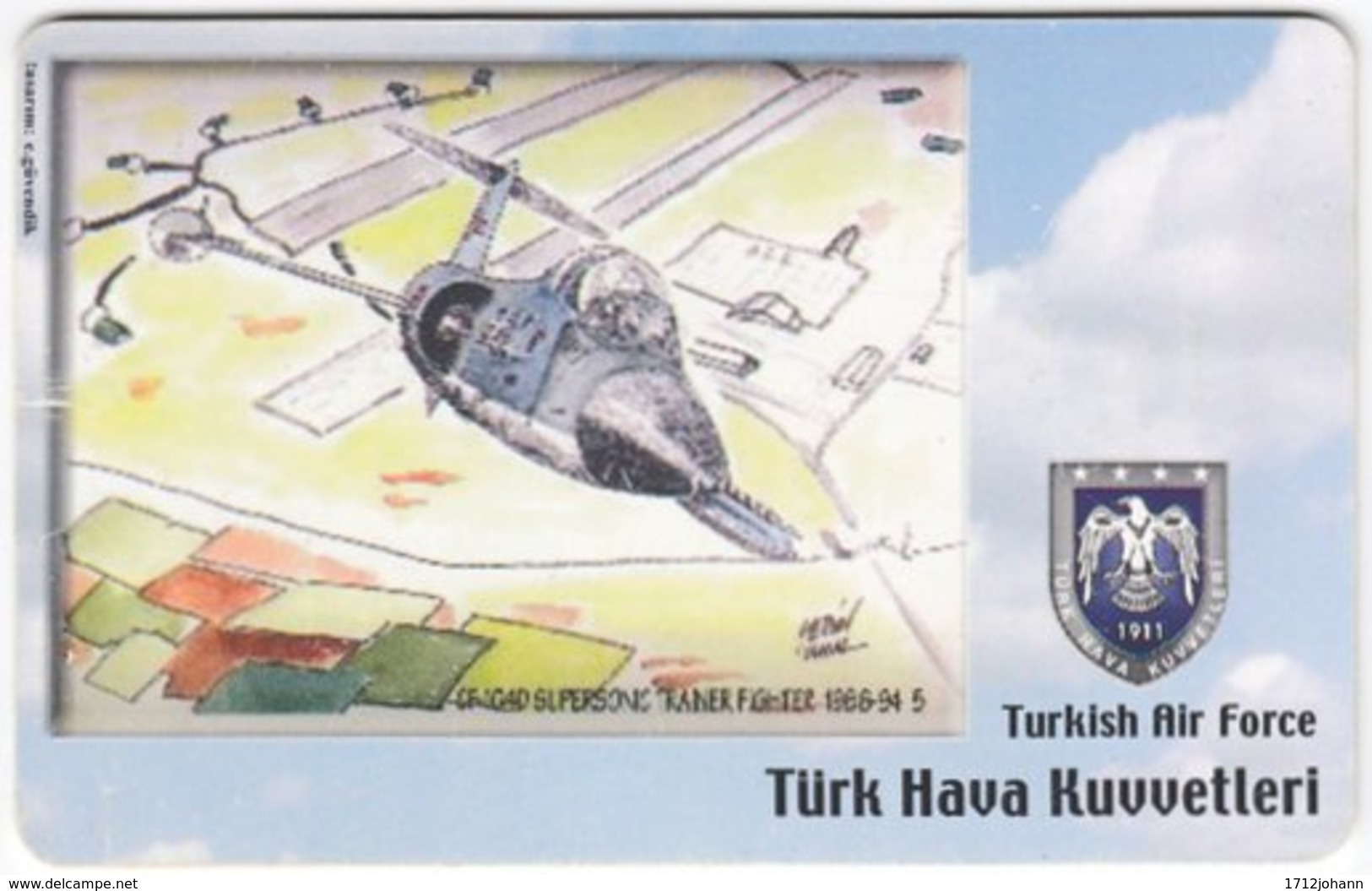 TURKEY C-312 Chip Telekom - Painting, Military, Historic Aircraft - Used - Türkei