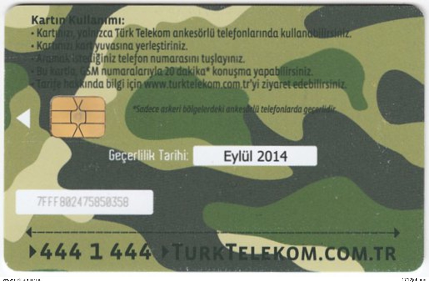 TURKEY C-330 Chip Telekom - Military, Helmet - Used - Turkey