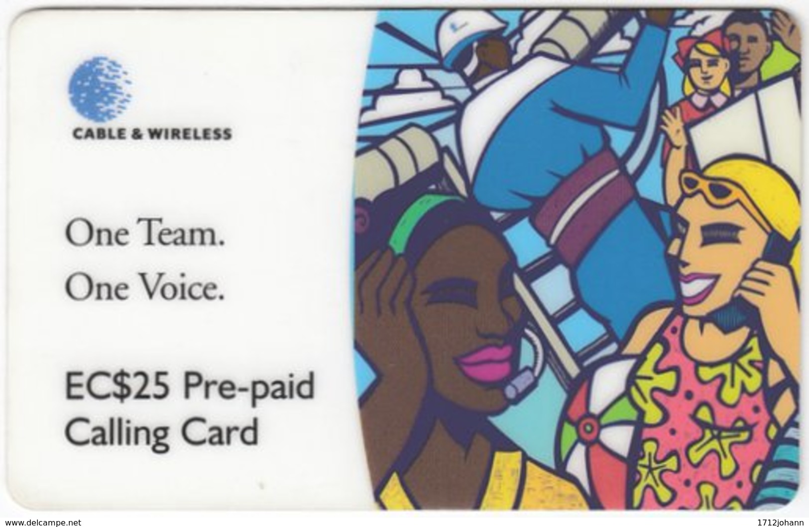 ST. VINCENT & GRENADINES A-091 Prepaid Cable & Wireless - Cartoon, Communication, Mobile Phone - Used - Saint-Vincent-et-les-Grenadines