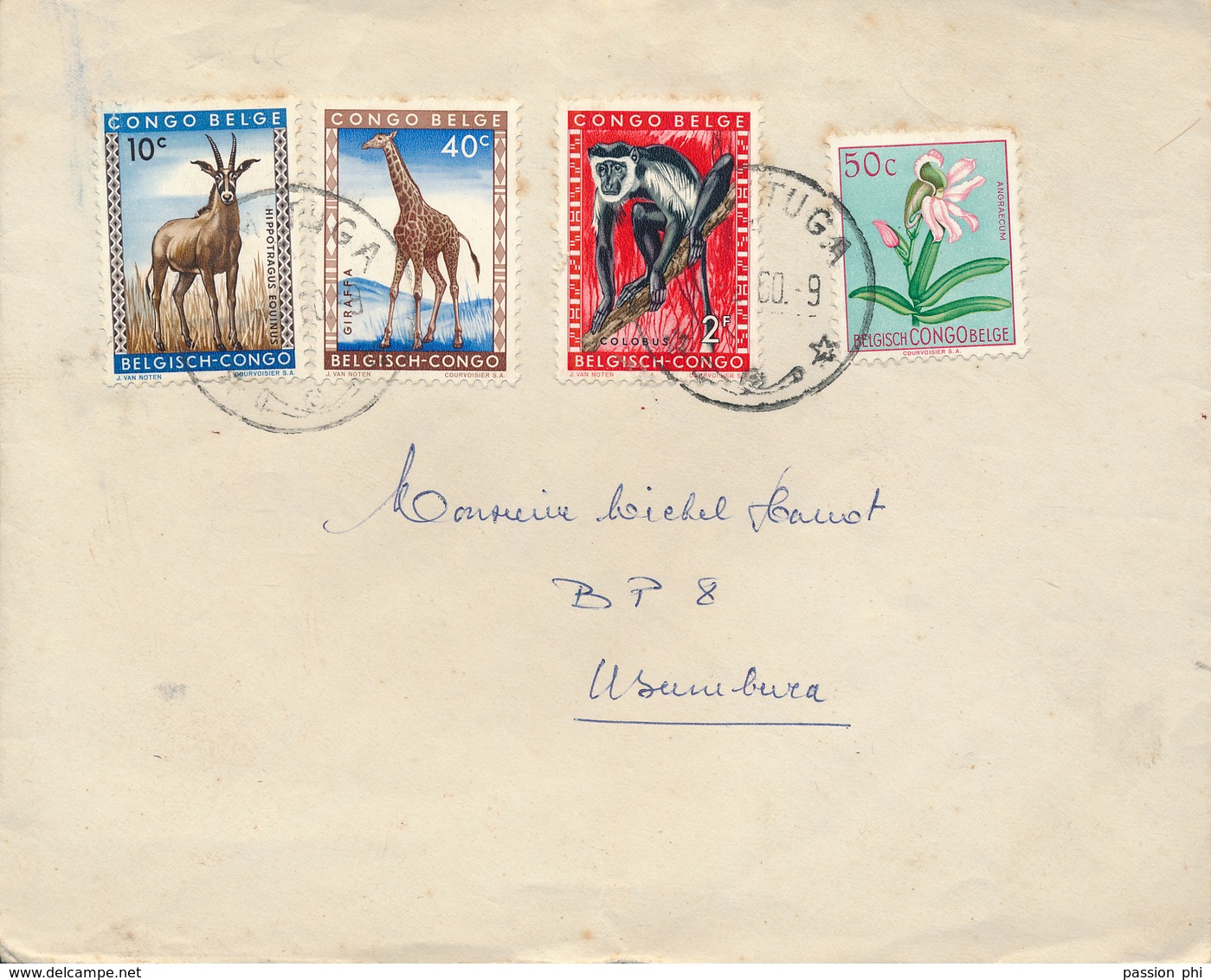 BELGIAN CONGO COVER FROM KAMITUGA TO USUMBURA - Lettres & Documents