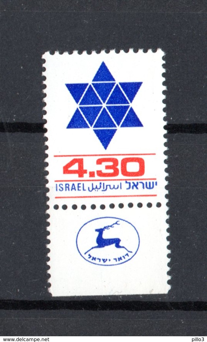 ISRAELE :  PO. Stella Di David  - 4,30 Lira -  1 Val. Con Tab   MNH**  Del  26.05.1980 - Nuovi (con Tab)