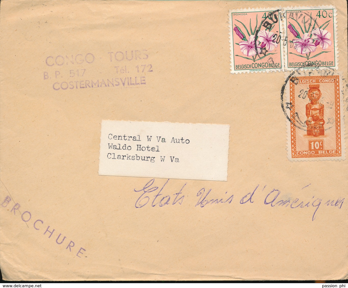 BELGIAN CONGO COVER FROM BUKAVU TO USA - Lettres & Documents