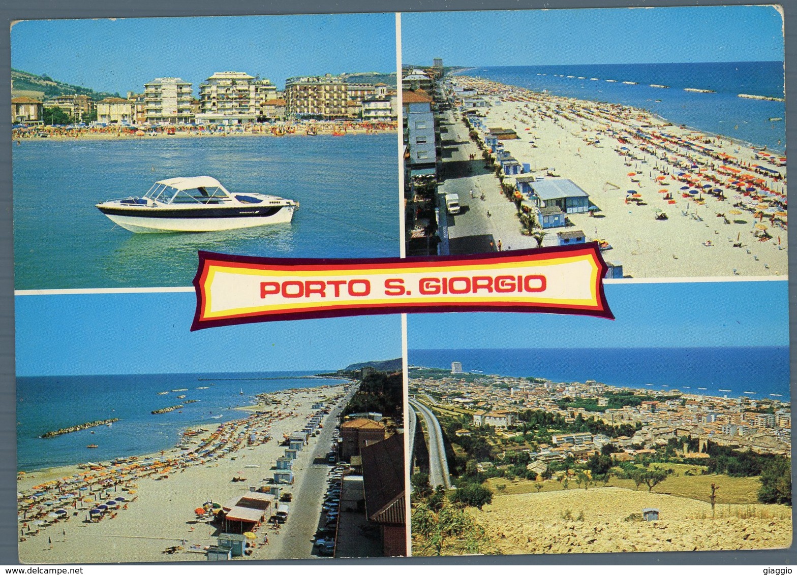 °°° Cartolina - Porto S. Giorgio Vedute Viaggiata °°° - Ascoli Piceno