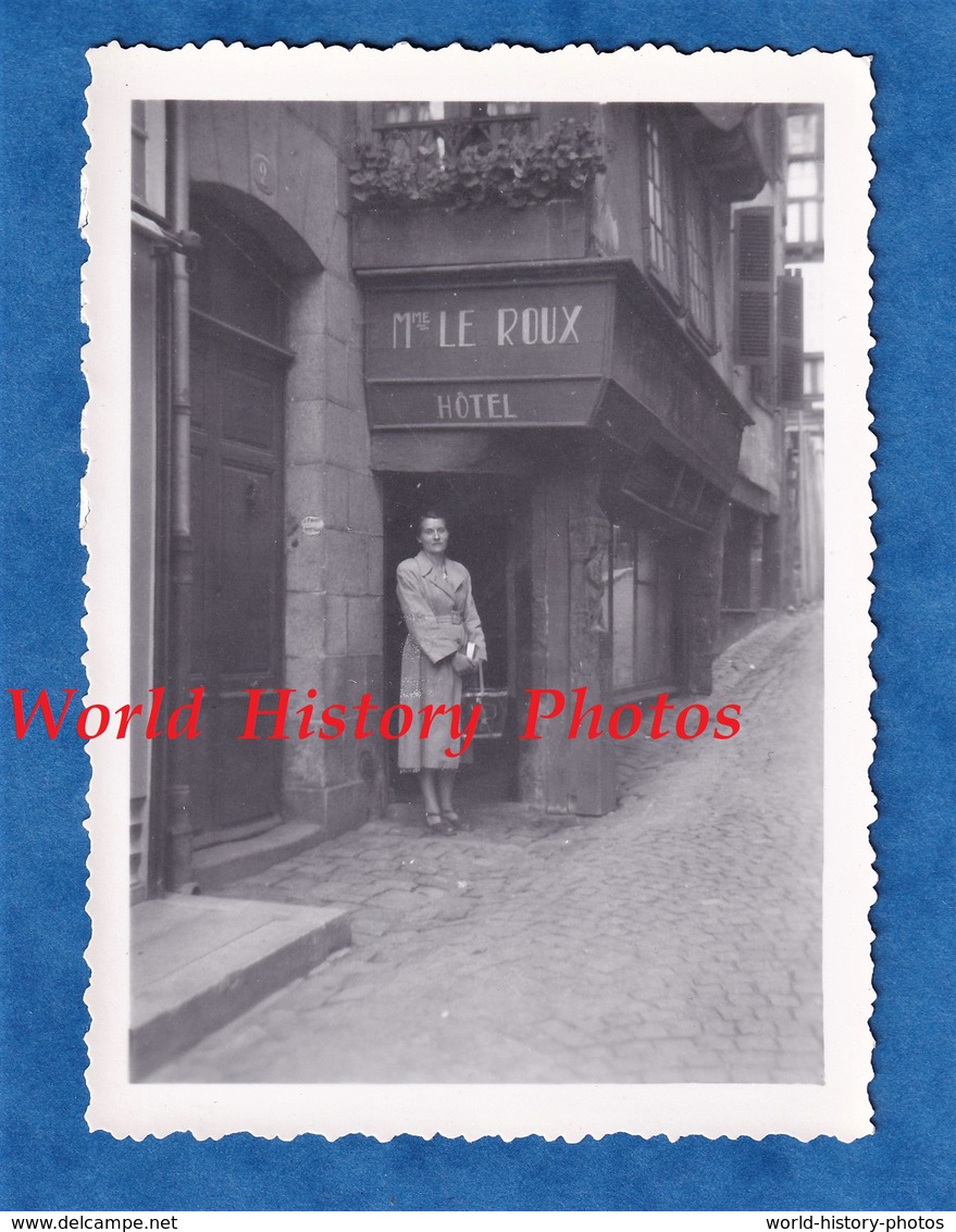 Photo Ancienne Snapshot - à Situer - Madame LE ROUX - Hôtel - BRETAGNE ? MANCHE ? - Le Guilvinec ? Lannion ? - Berufe