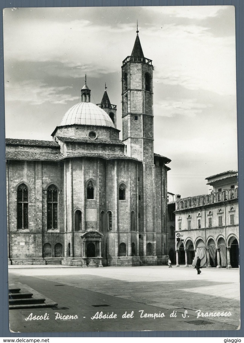 °°° Cartolina - Ascoli Piceno Abside Del Tempio Di S. Francesco Viaggiata °°° - Ascoli Piceno