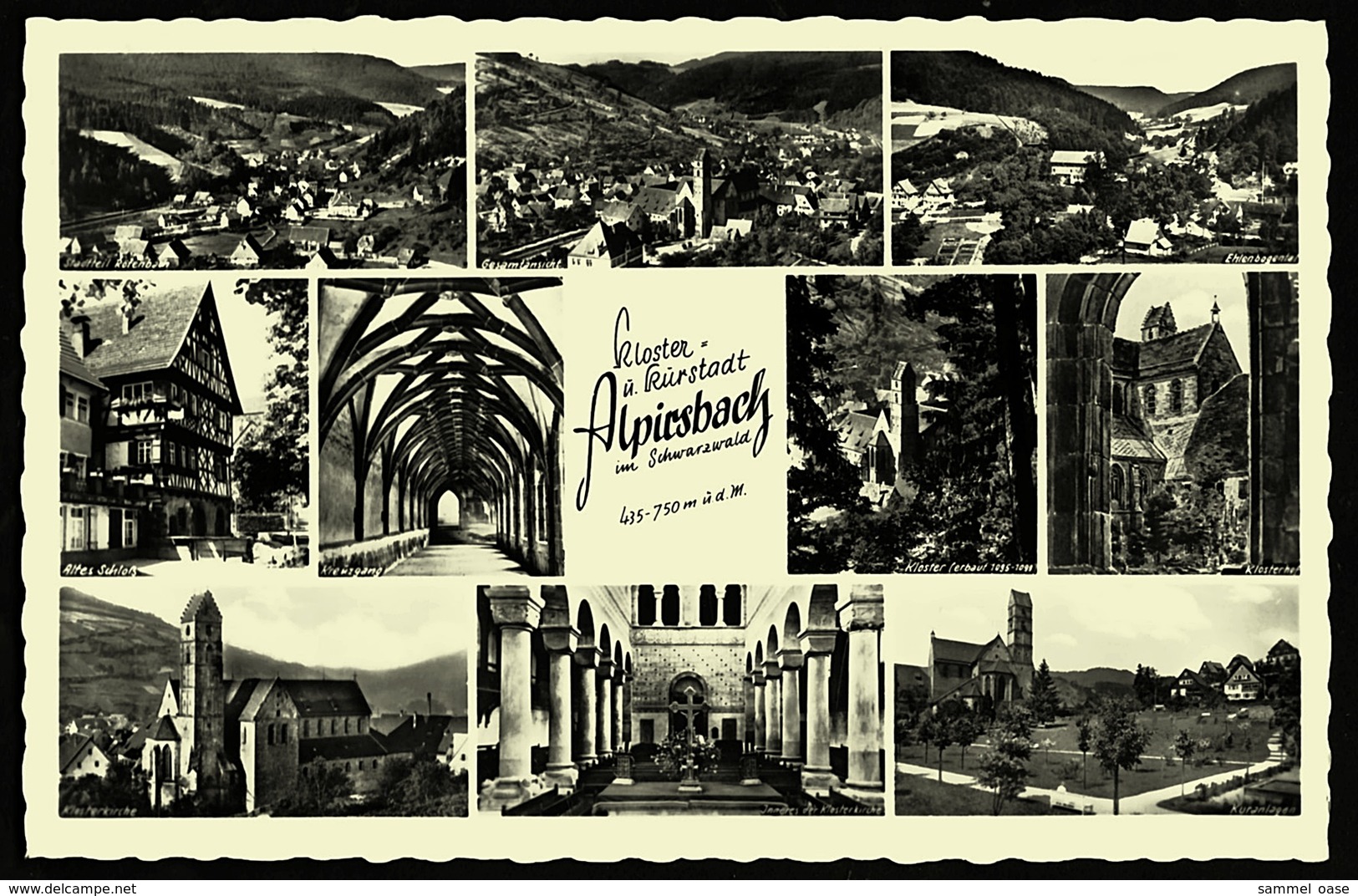 Alpirsbach / Schwarzwald  -   Kloster / Kurstadt  -  Mehrbild-Ansichtskarte Ca.1959    (11954) - Alpirsbach