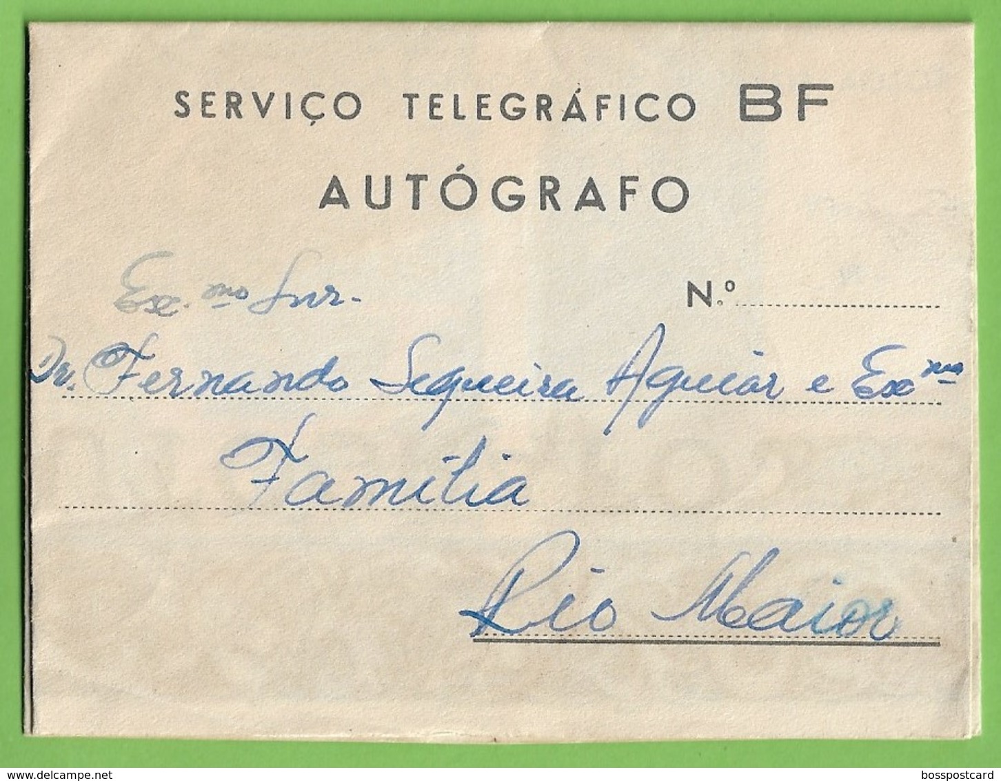 História Postal - Filatelia - Autógrafo - Correio - CTT - Philately - Telegram - Natal - Noel  Rio Maior - Portugal - Storia Postale