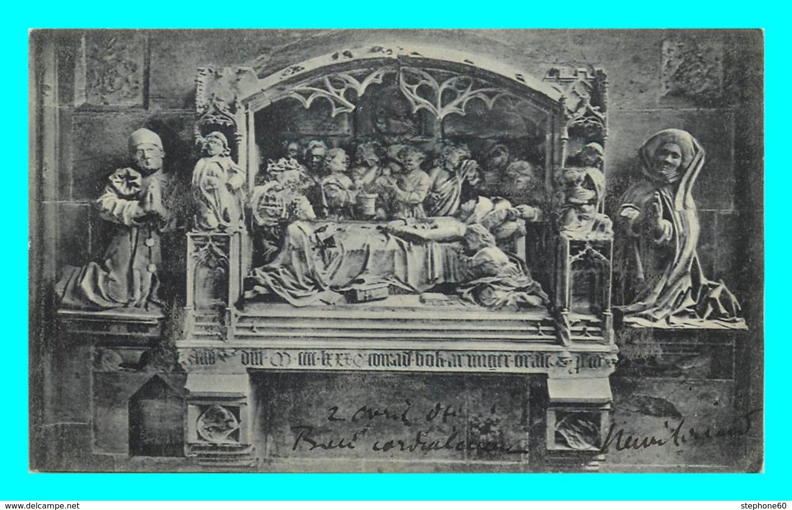 A738 / 401 67 - STRASBOURG Strassburg Bas Relief De La Mort De La Vierge ( Timbre ) - Strasbourg