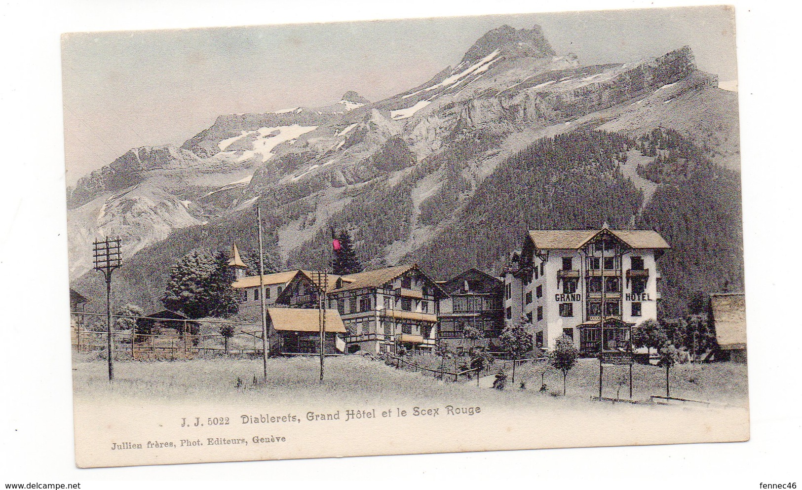 SUISSE - DIABLERETS, Grand Hôtel Et Le Scex Rouge  (G24) - Autres & Non Classés