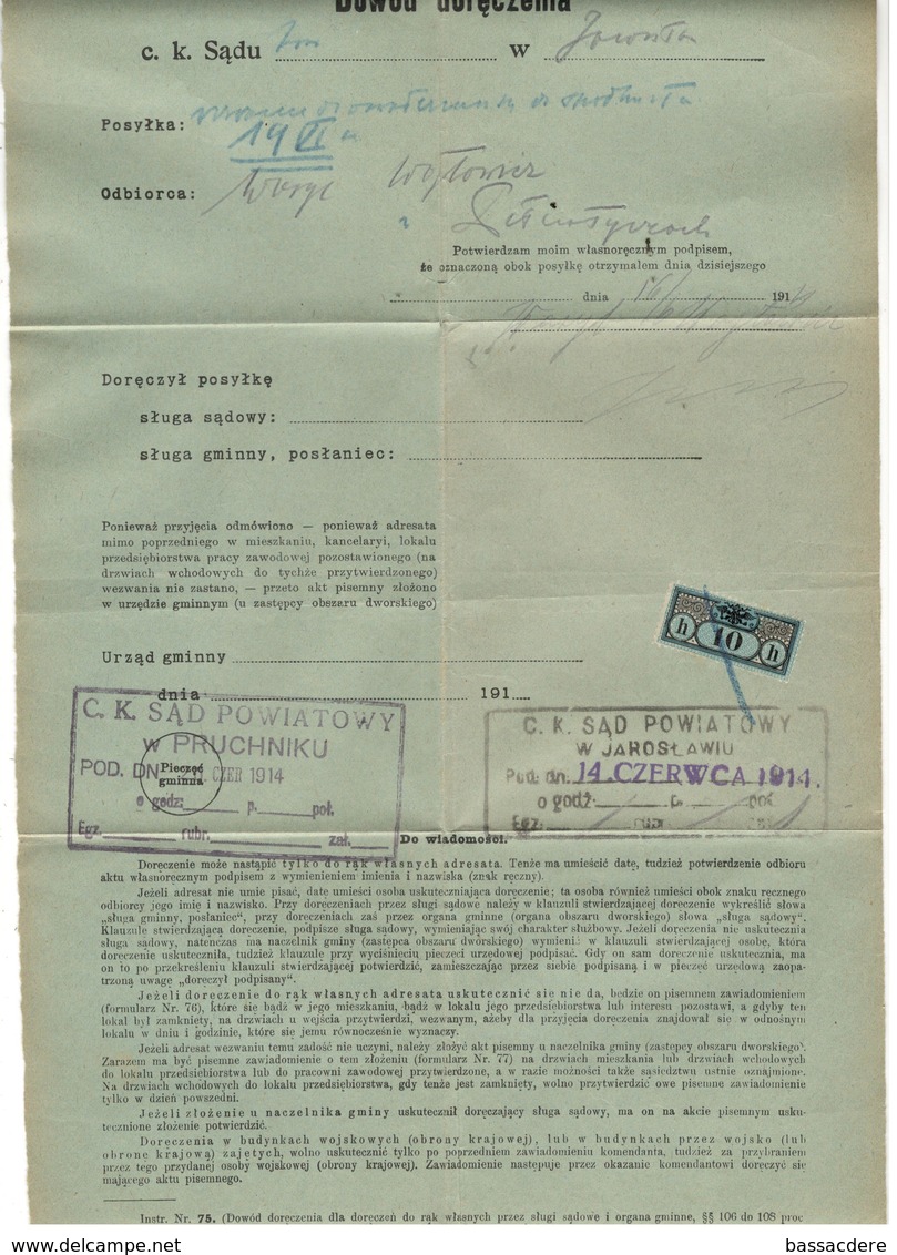 25062 - Avec Timbre Fiscal - Lettres & Documents