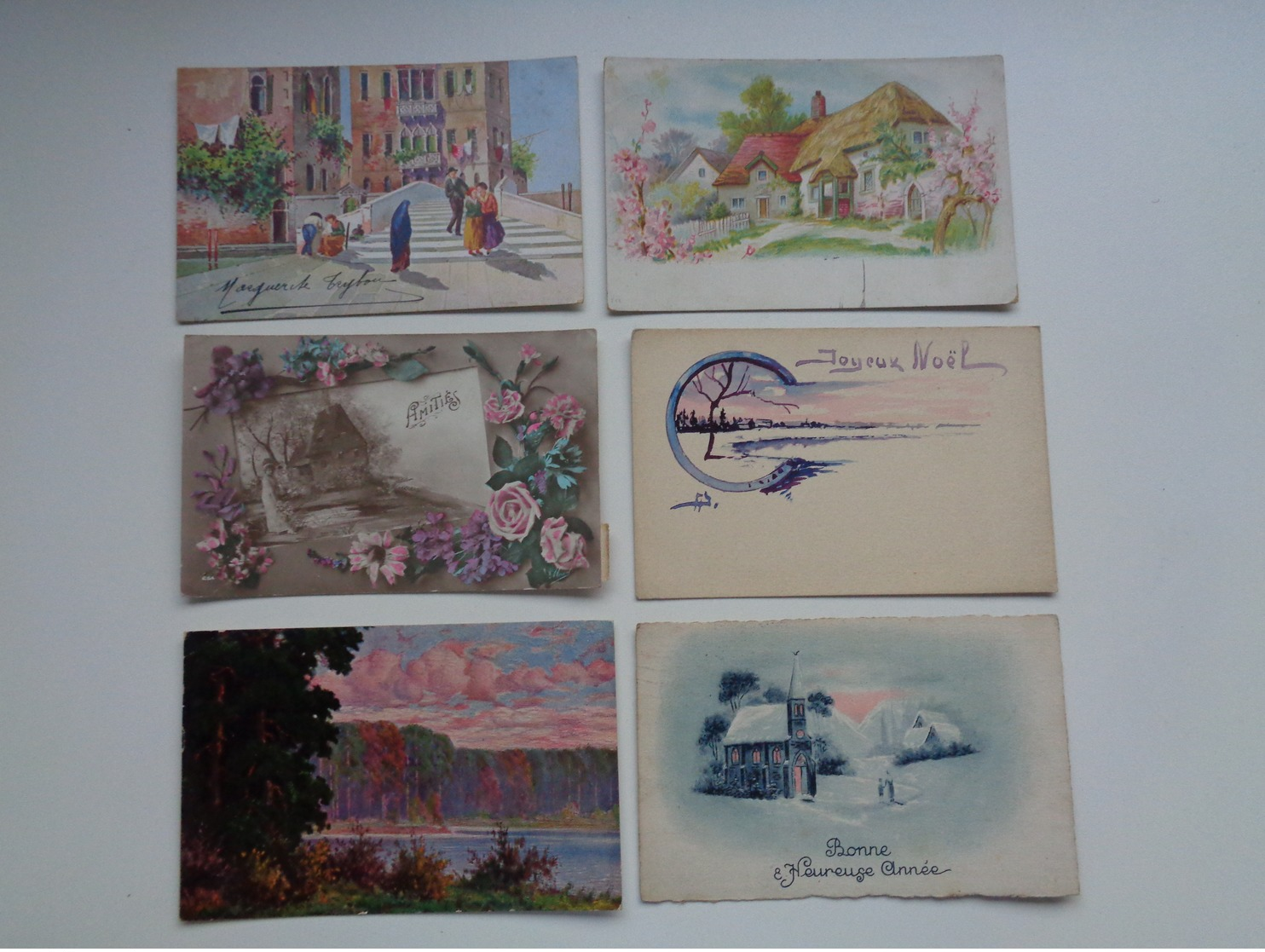 Beau lot de 60 cartes postales de fantaisie paysages paysage Mooi lot van 60 postkaarten fantasie landschappen landschap