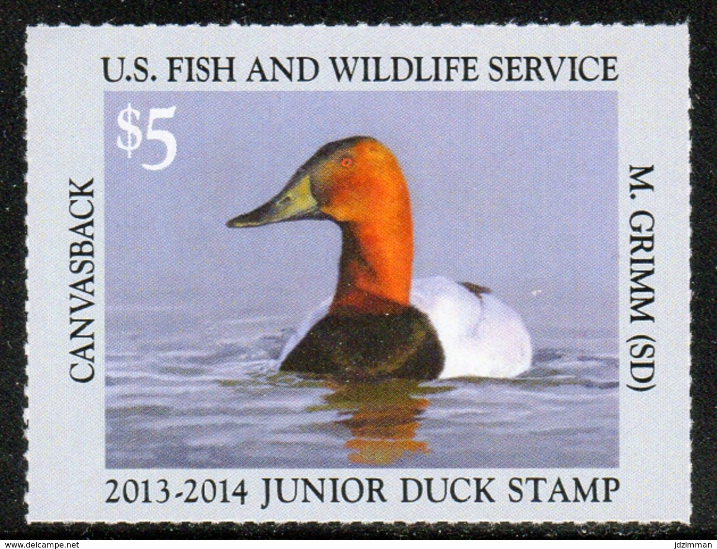 USA, Scotts 2019 No. JDS21, Issued 2013, Single, MNH, Cat. $10.00, Ducks - Duck Stamps