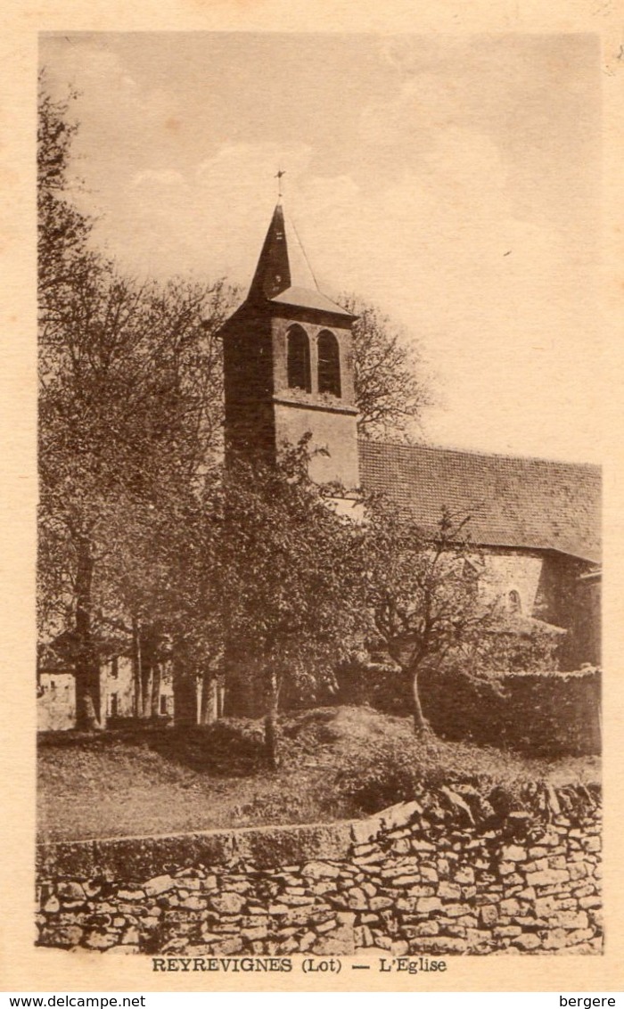 46. CPA. REYREVIGNES.  L'église.  1971. - Sonstige & Ohne Zuordnung